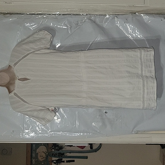 MADEWELL Lined gauzy Short Embroidered Dress Sz 12 Minimalist Cotton Breathable - Picture 5 of 7